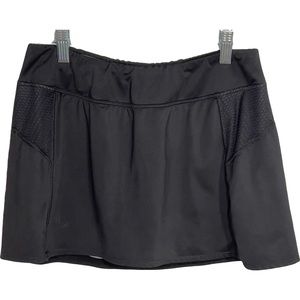 Augusta Sportswear Black Gray Lined Tennis Golf Skort M